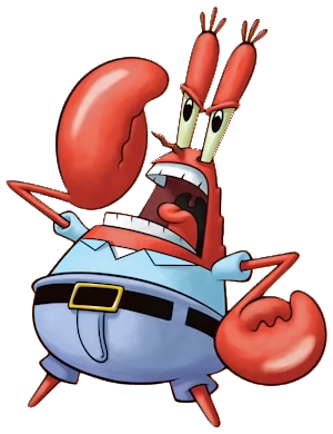 Original Mr. Krabs cartoon artwork